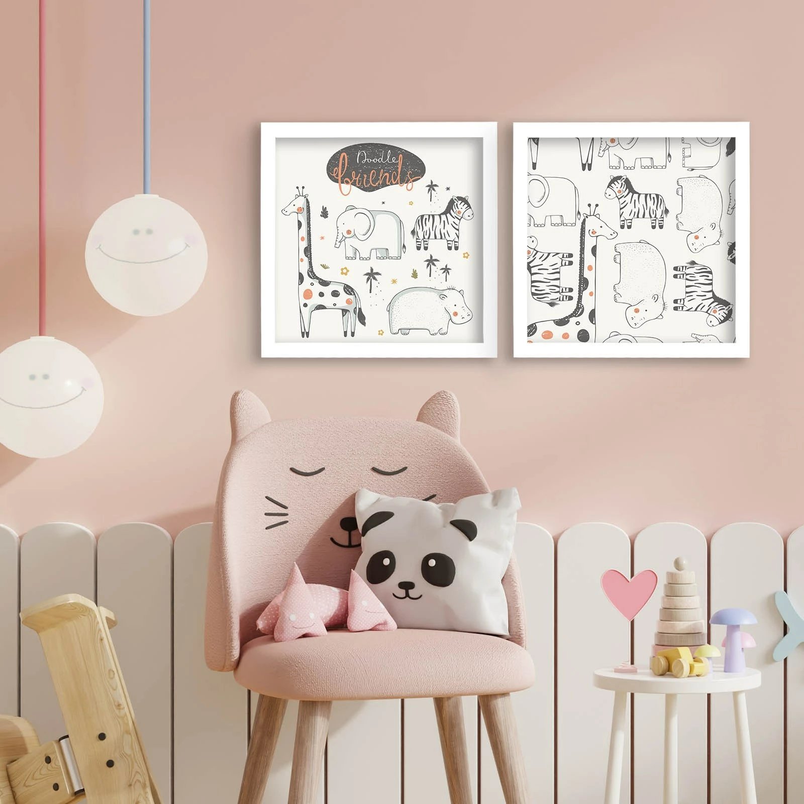 Pikturë dekorative me kornizë MDF (2 copë), Wallity, 2P3333BCT-001