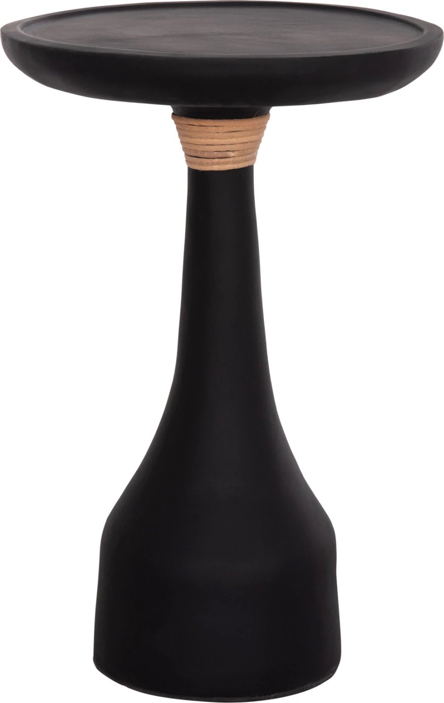 Tavolinë anësore e lartë, rrethore, ngjyrë e zezë, TORG FH18170.01, 41x62cm