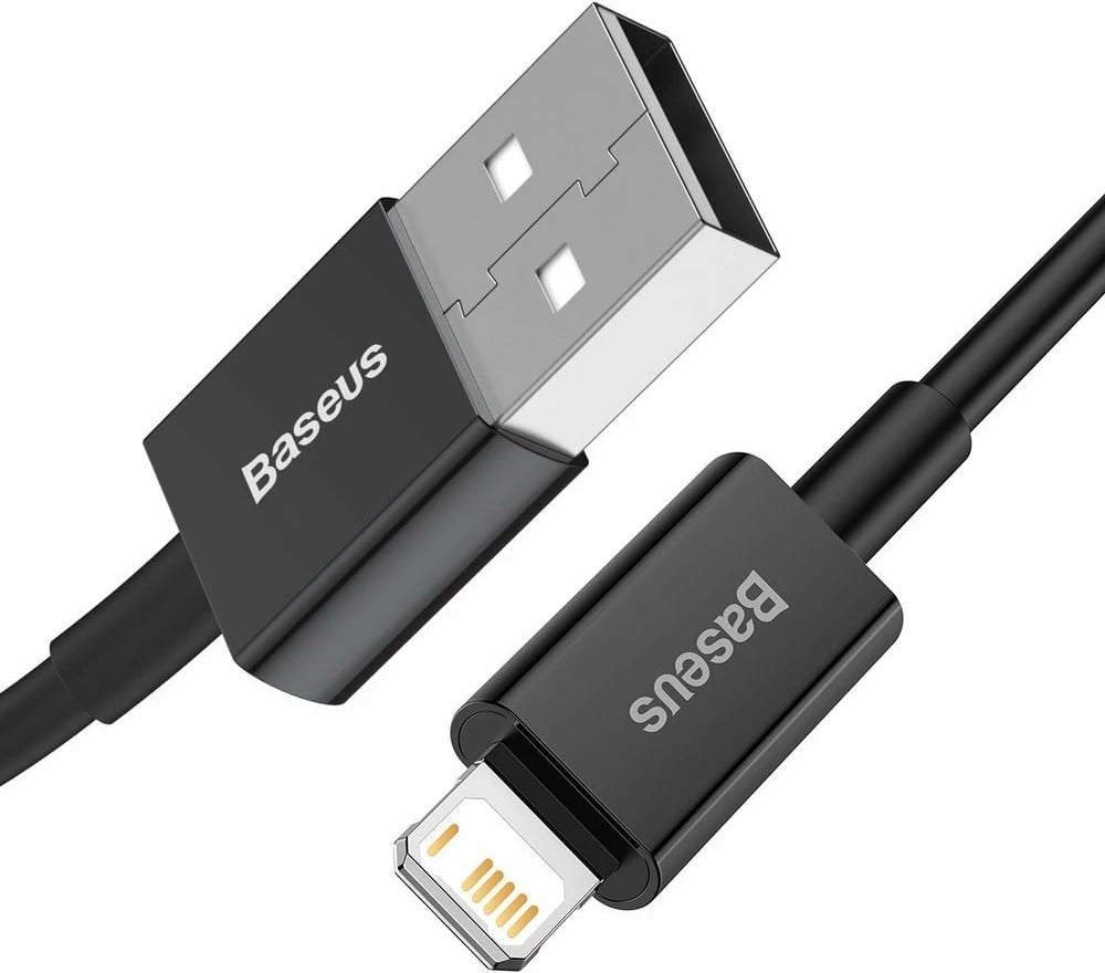 Kabllo Baseus Superior USB-Lightning CALYS-A01, 1m, 2.4A, e zezë