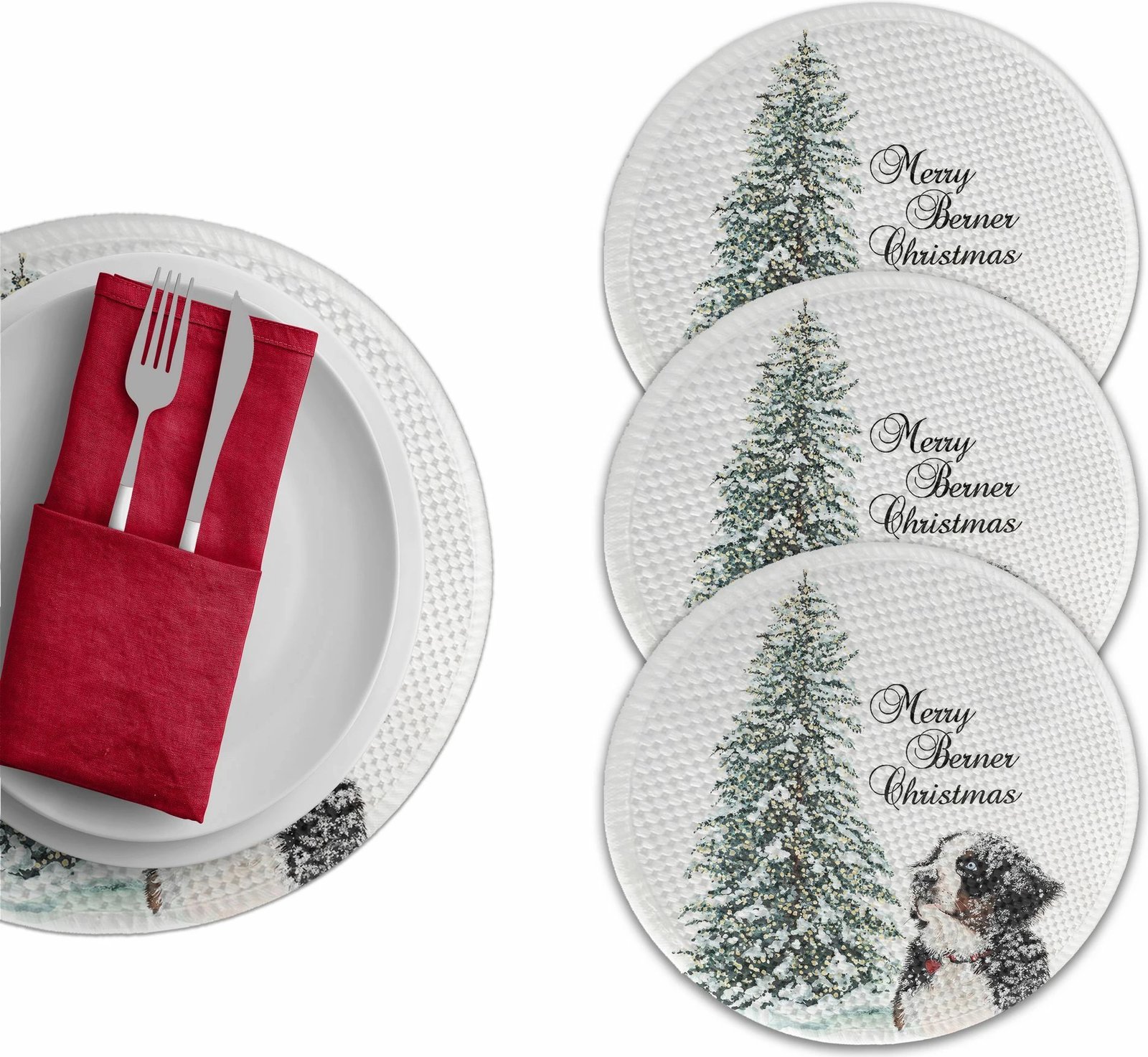 Set nënshtrues tavoline Hermia Concept, shumëngjyrësh, 3235Supla, 4 copë