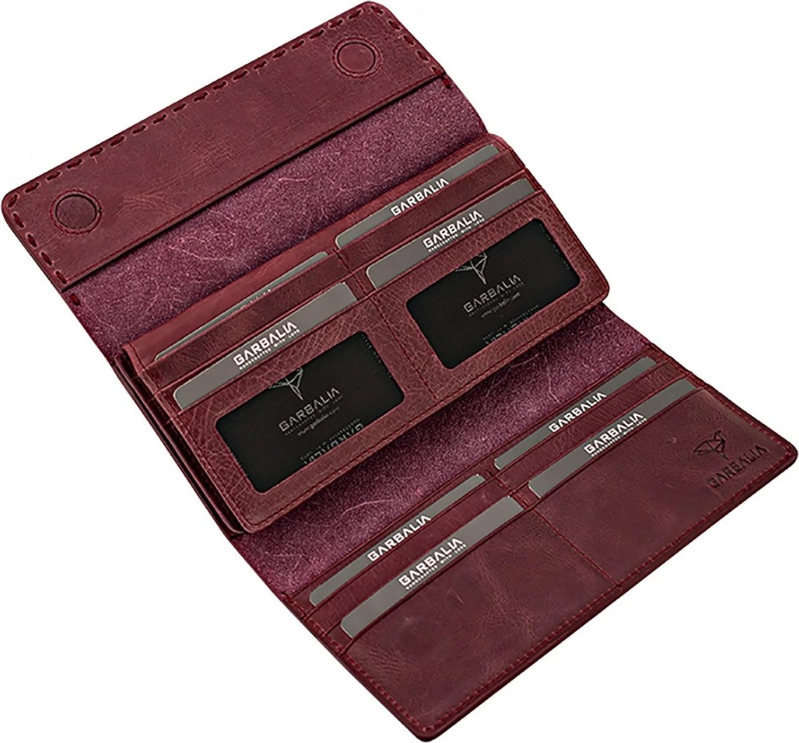 Portofol për gra, ngjyrë e kuqe Claret, Zoozie Bags, Pavia
