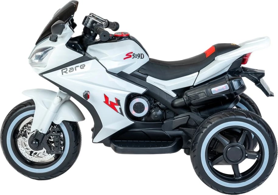 Motoçikletë elektrike për fëmijë, Baby Mix, Rare, me 3 rrota, e bardhë