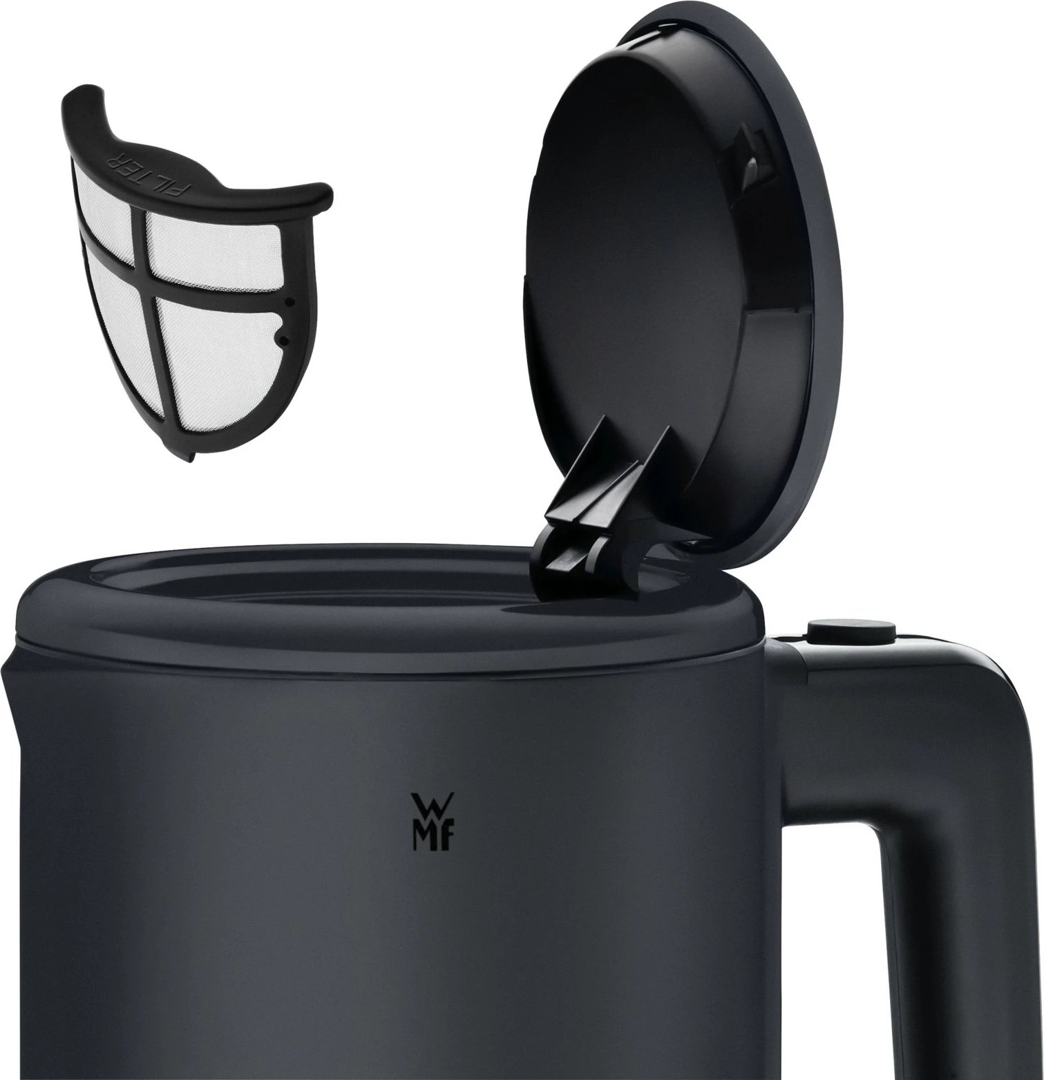 Çajnik elektrik WMF KITCHENminis 0413140071, 0.8 L, 1800 W, i zi, çelik inox