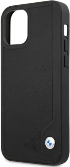 Mbështjellës BMW BMHCP12MRCDPK për iPhone 12/12 Pro, 6.1", lëkurë sintetike, i zi