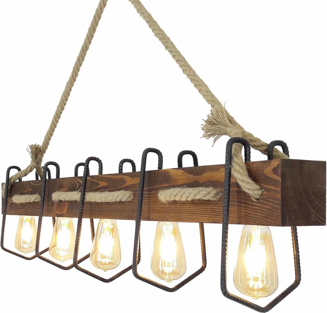 Llambë tavani Opviq, dru i fortë pishe, ngjyrë arre, Demir Kütük 3