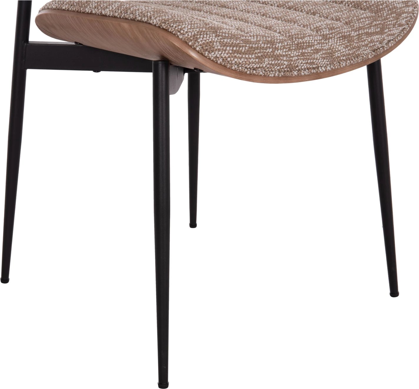 Karrige ngrënieje CONTI FH9983.01, metal i zi, material kafe, 49x56x82cm