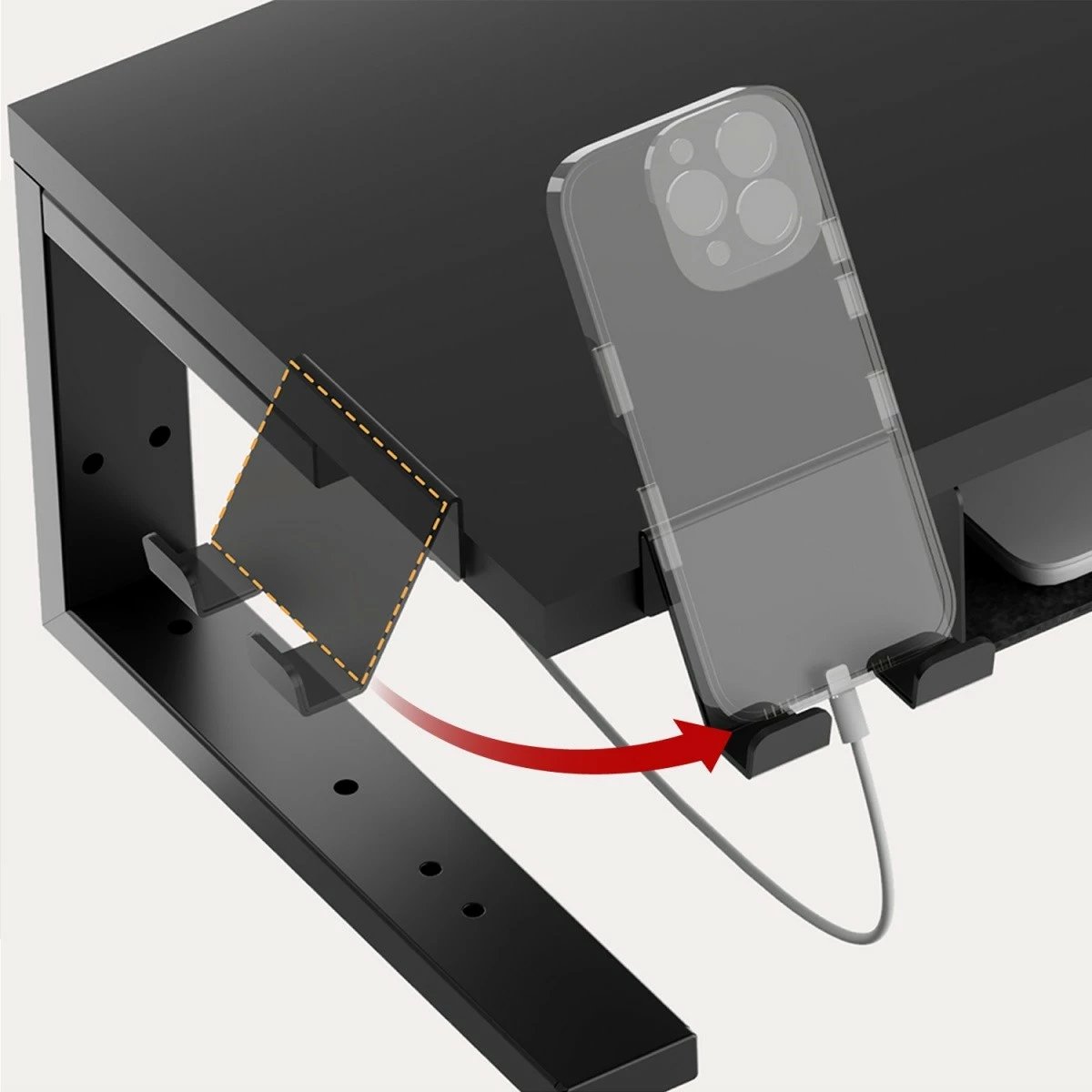 Mbajtëse laptopi Ergo Office ER-303 B, për tavolinë, e zezë Mbajtëse laptopi Ergo Office ER-303 B, për tavolinë, e zezë