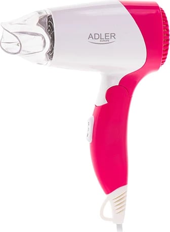 Tharëse flokësh, Adler, AD 2259, 1200W, dorezë palosëse, 2 nivele temperaturë/erë, me koncentrator, ngjyrë e bardhë perlë me rozë