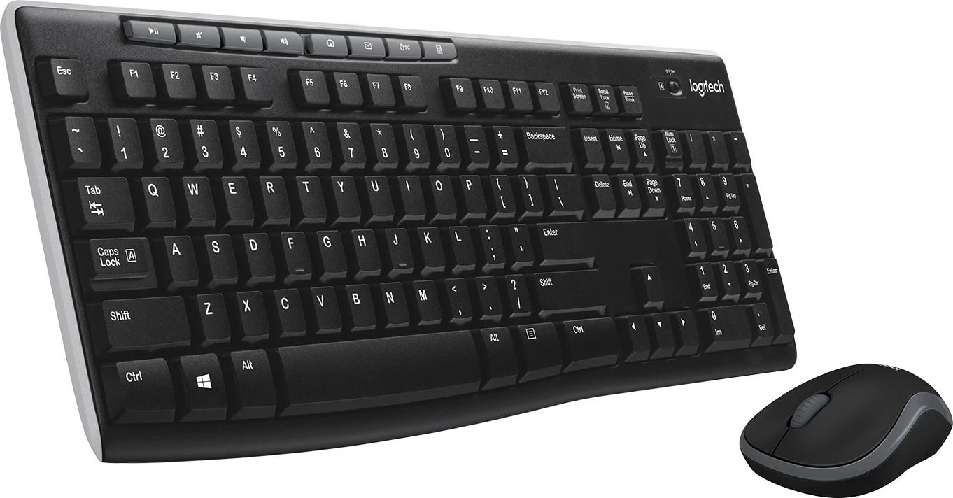 Set tastierë dhe maus wireless Logitech MK270, i zi