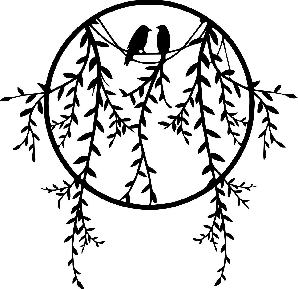 Aksesor dekorativ metalik për mur, Wallity Sirayet, ngjyrë e zezë, 45x44cm