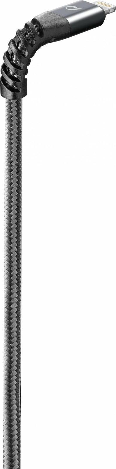 Kabllo USB-C në Lightning Cellular Line Tetra Force Cable 15cm, e zezë