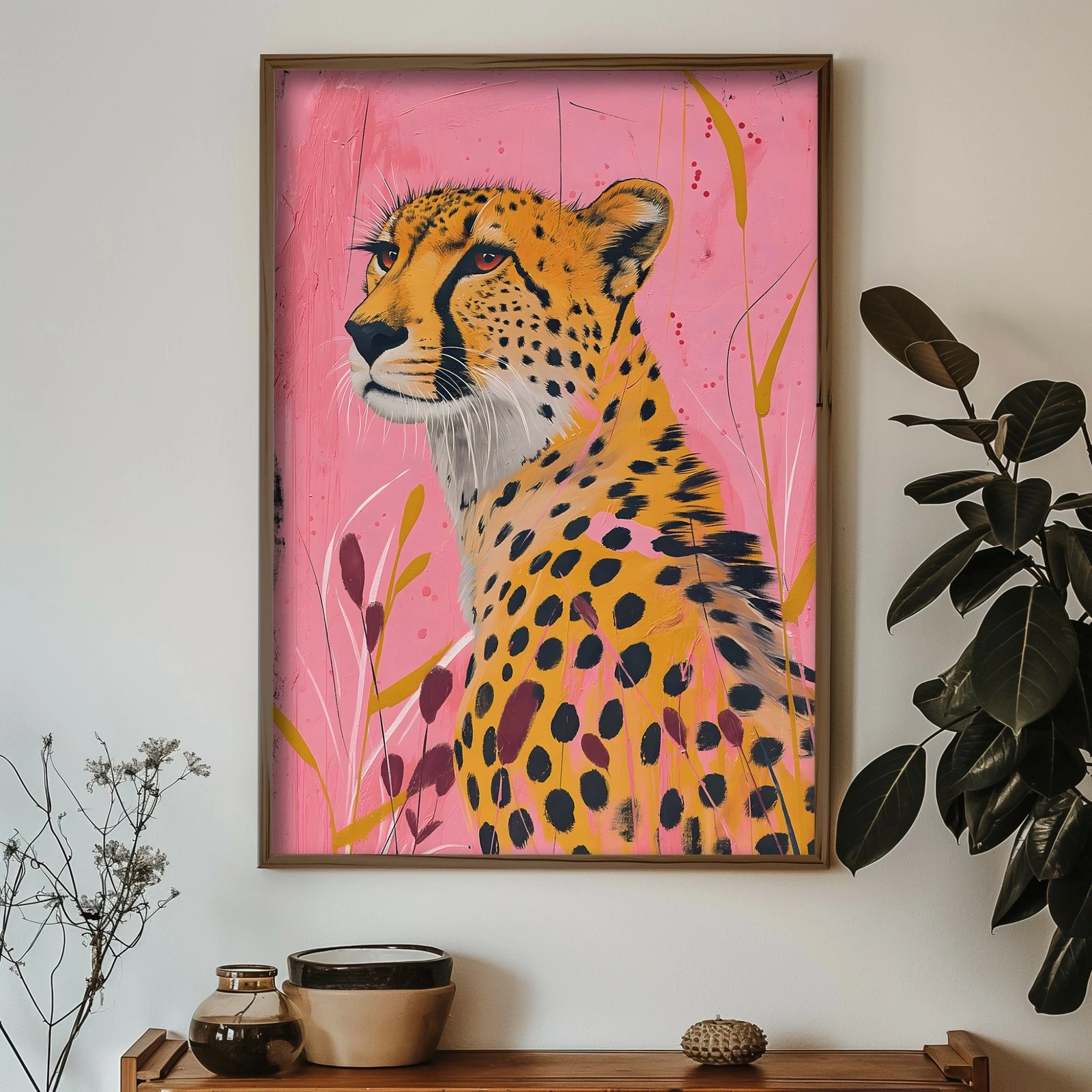 Pikturë dekorative me kornizë, MDF, shumëngjyrëshe, GE138-L