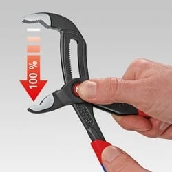 Darë Knipex Cobra QuickSet 87 21 250, 250mm, krom-vanadium, dorezë plastike, e kuqe