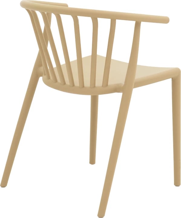 Karrige krahu Zelma pp, ngjyrë kapuçino e çelët, 55x53x73cm