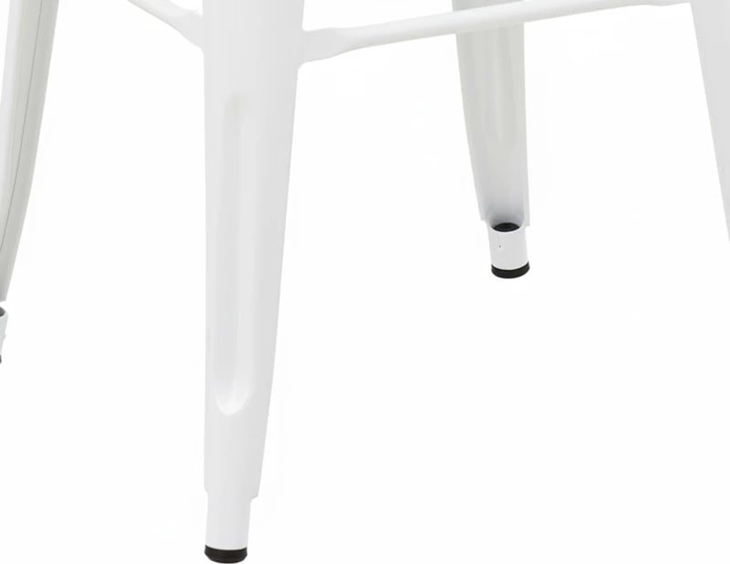 Karrige për bar Utopia, metalike, ngjyrë e bardhë matte, 30x30x45cm