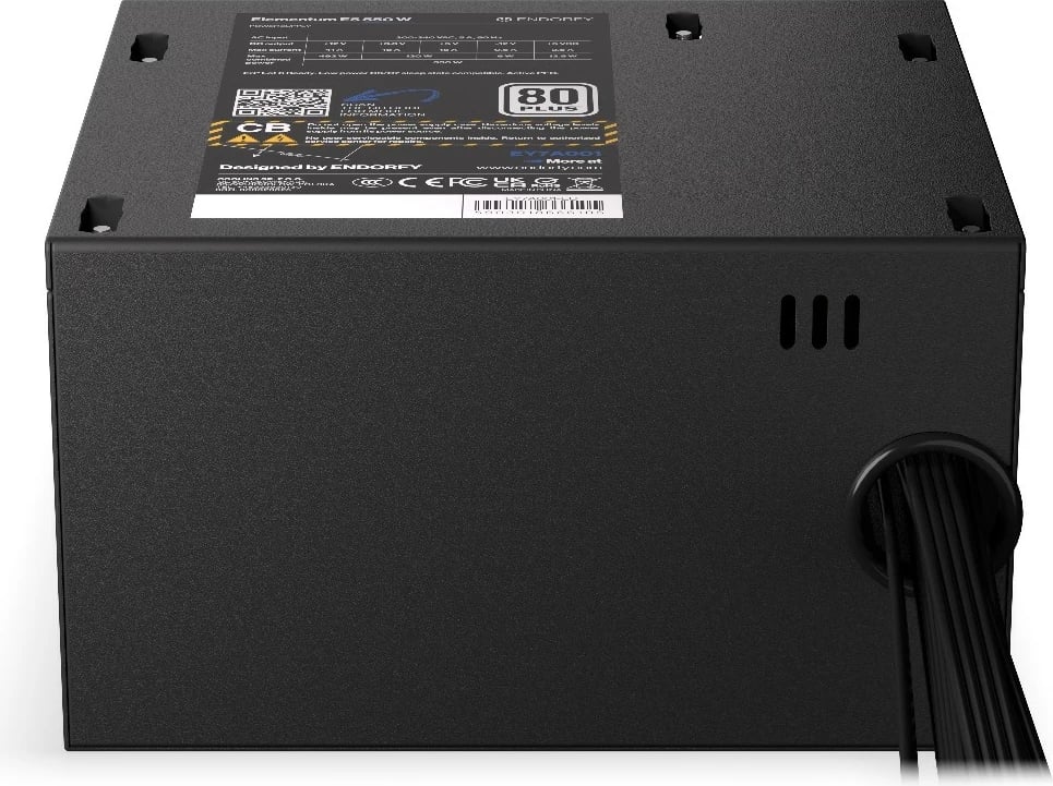 Kasë Endorfy Elementum E5, 550 W, e zezë