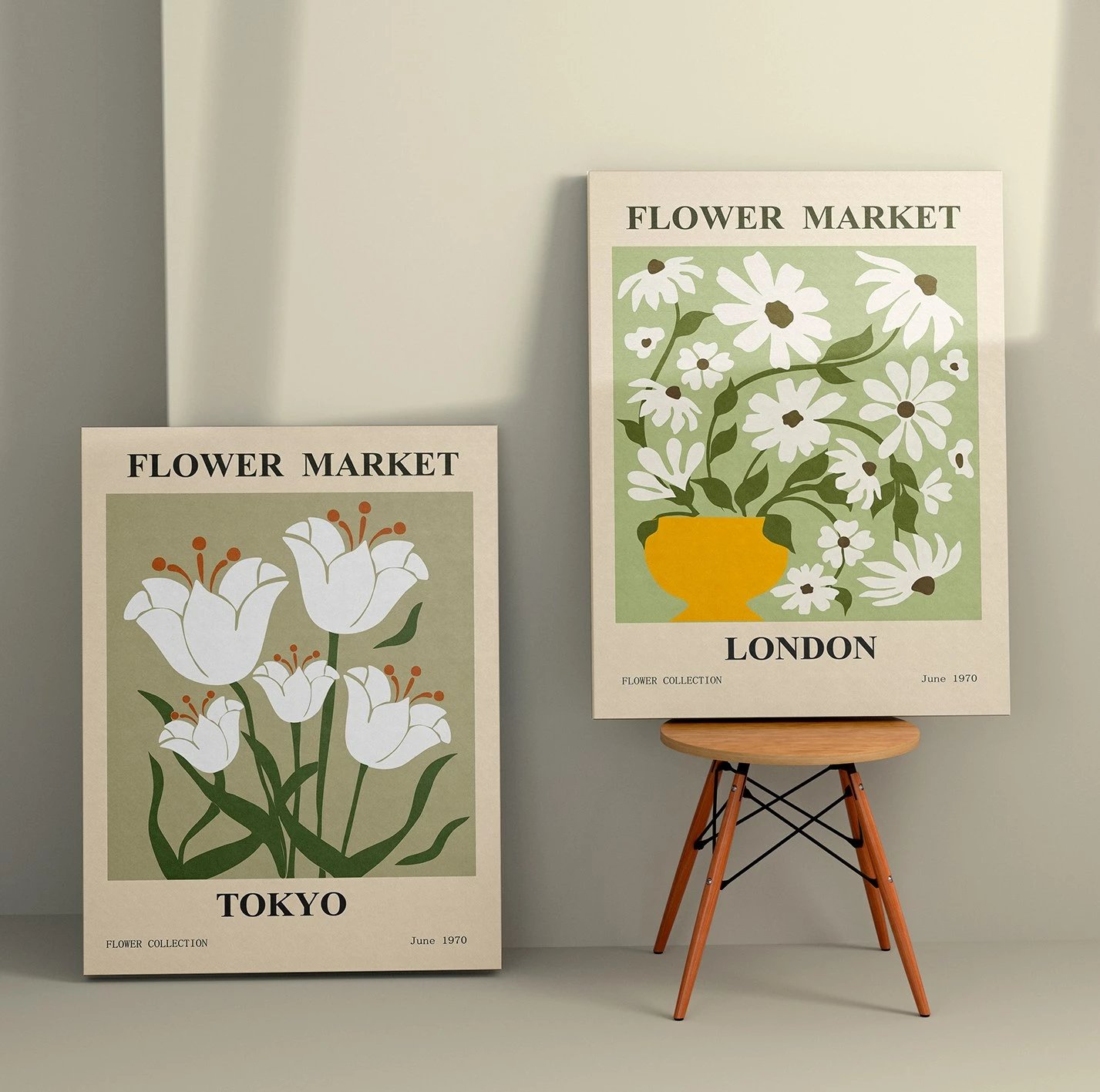 Pikturë dekorative në kanavacë (2 copë), Wallity, 2KNV4334, 70x100