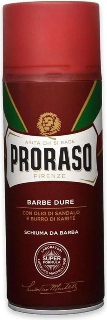 Shkumë për rrojë Proraso Barba Dura Sandalwood & Shea Butter, unisex, 400ml