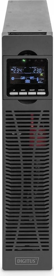 UPS online Digitus DN-170096, 3000VA/3000W, rack 19", LCD, 6x12V/9Ah, 8xC13, 1xC19, USB, RS232, RJ45, e zezë UPS online Digitus DN-170096, 3000VA/3000W, rack 19", LCD, 6x12V/9Ah, 8xC13, 1xC19, USB, RS232, RJ45, e zezë