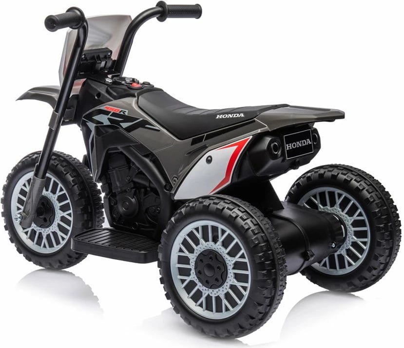 Moto elektrike fëmijësh, Milly Mally Honda CRF 450R, 6V 4.5Ah 30W, shpejtësi 2.5-3 km/h, ngarkesa 25 kg, gri