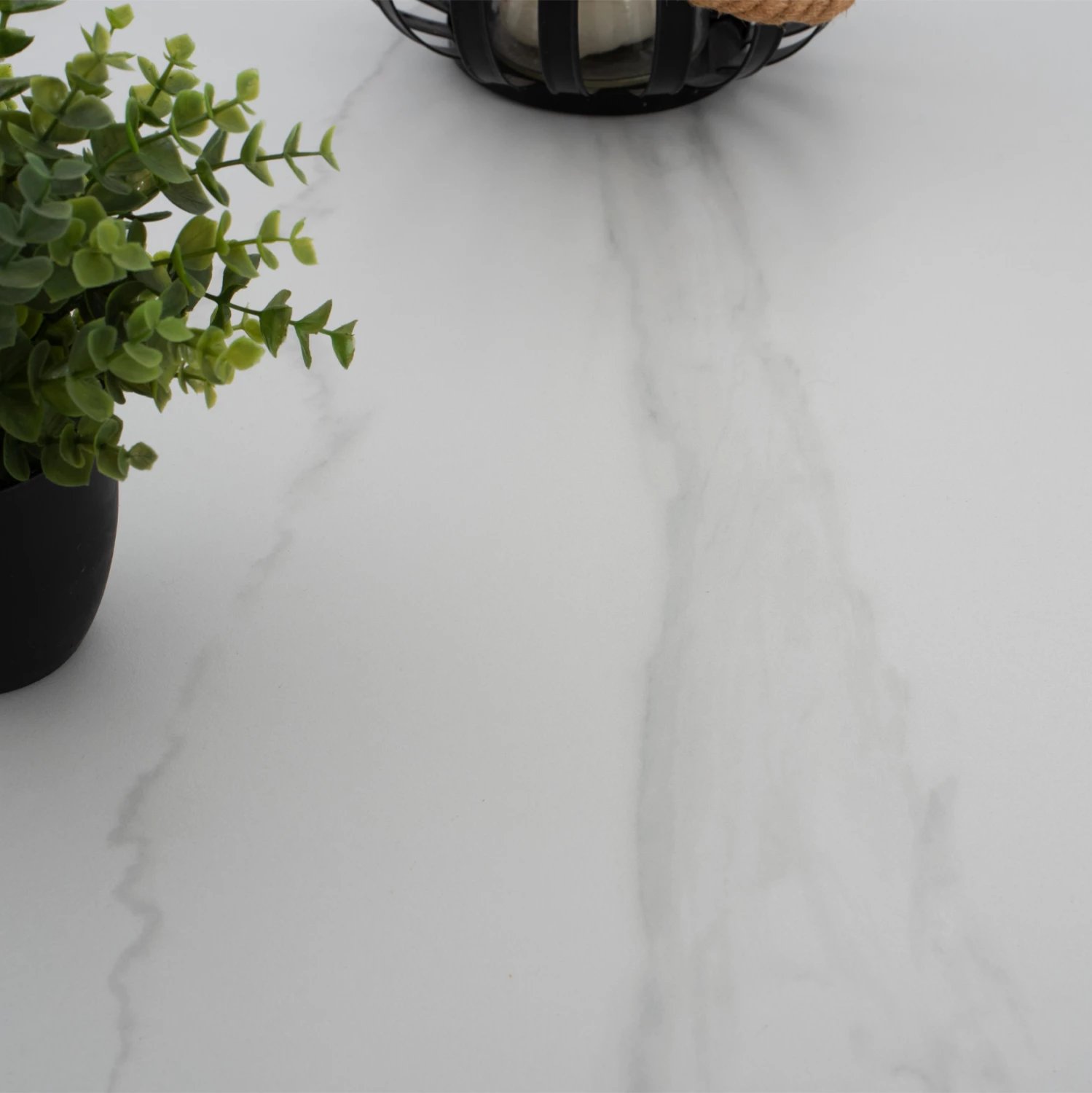 Tavolinë ngrënieje e rrumbullakët, gur i sinteruar, këmbë metali, FH9309.02, Φ115x75H