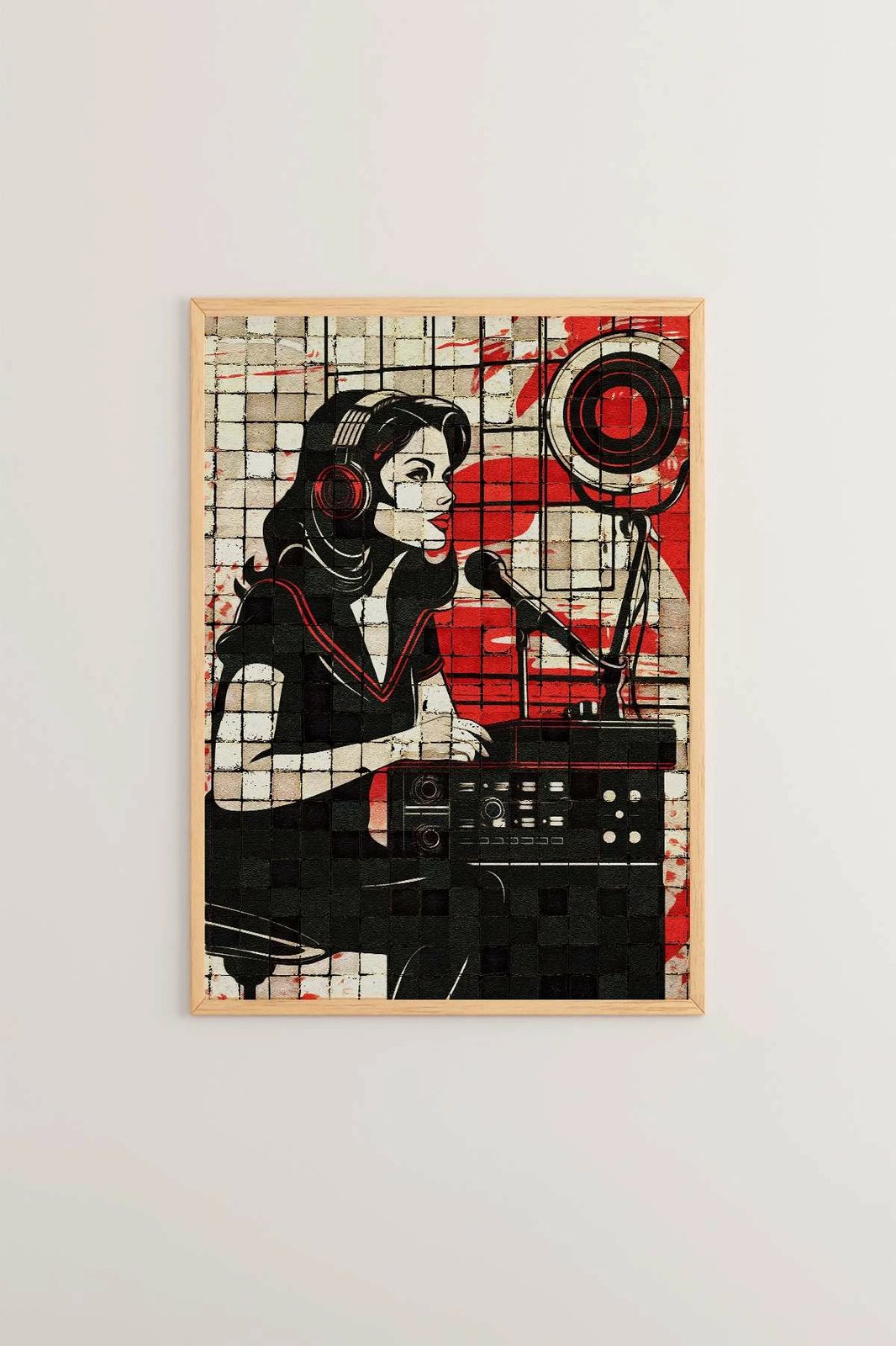 Pikturë dekorative me kornizë, Wallity Popmosaıc23, shumëngjyrëshe, 33x48cm