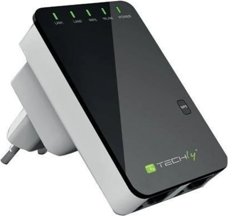 Router wireless Techly I-WL-REPEATER2, 300 Mbit/s, Bardhë