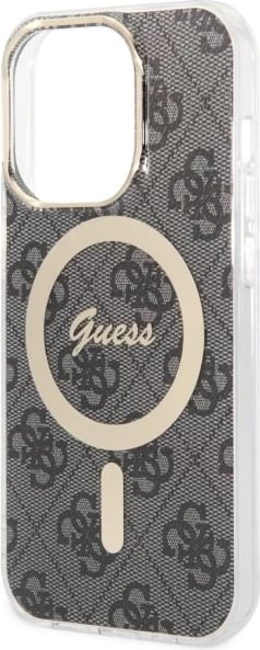 Mbështjellës Guess 4G MagSafe për iPhone 14 Pro, i zi Mbështjellës Guess 4G MagSafe për iPhone 14 Pro, i zi