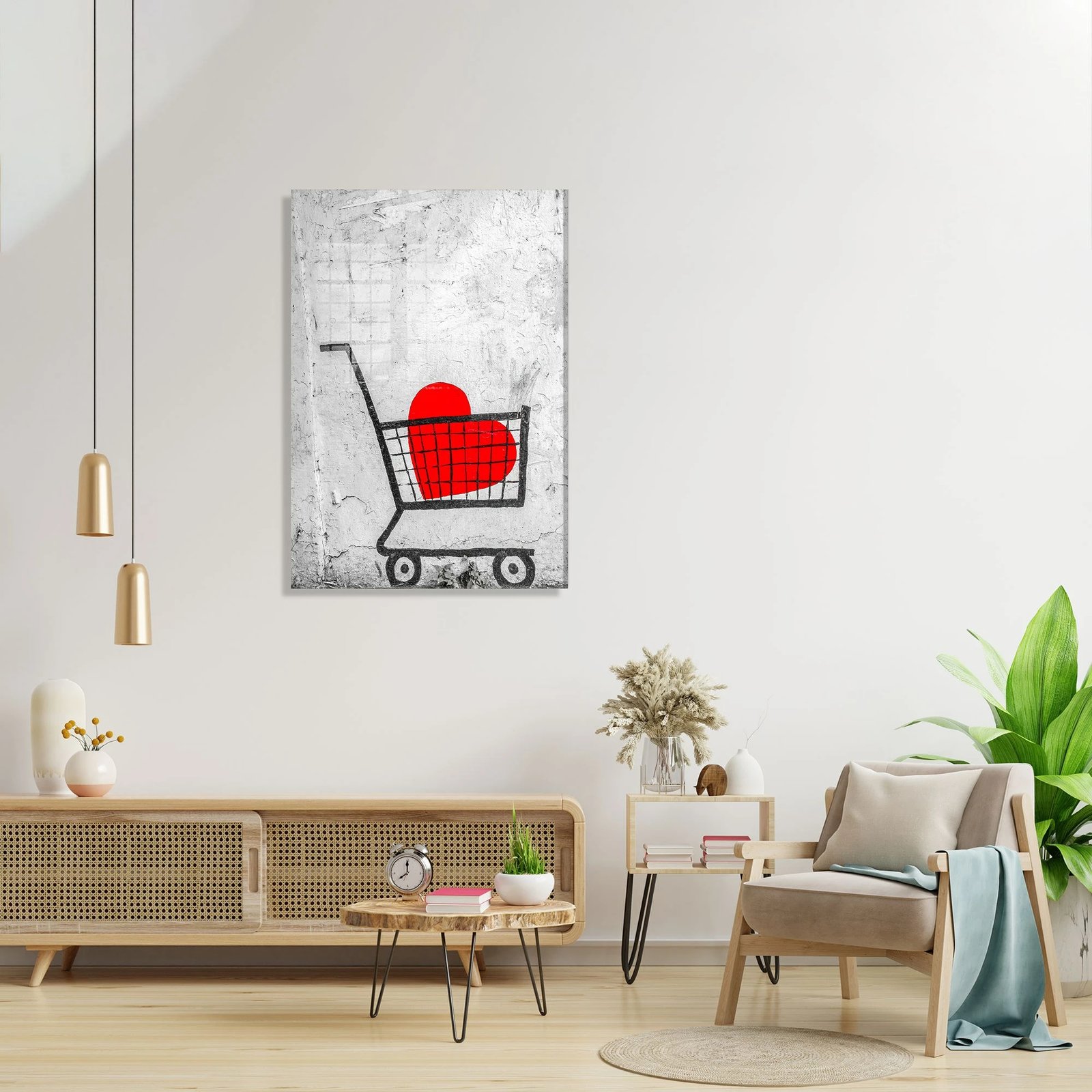 Pikturë dekorative prej xhami të temperuar, shumëngjyrëshe, UV-565, 30x45cm