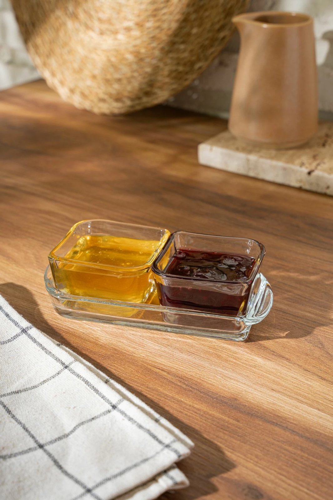 Set enë qelqi Hermia PD1279GCL, 2 copë, transparente