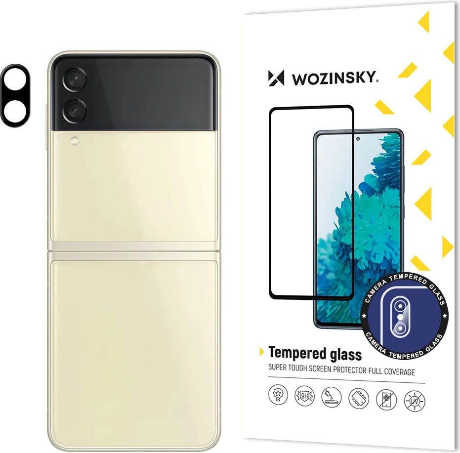Xham i temperuar për kamerë Wozinsky, për Samsung Galaxy Z Flip 3, 9H, Full Cover