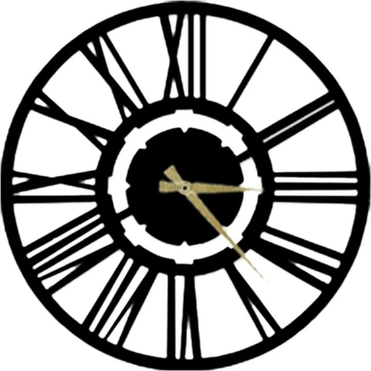 Orë muri dekorative prej metali, Wallity, Net, e zezë, 50x50cm