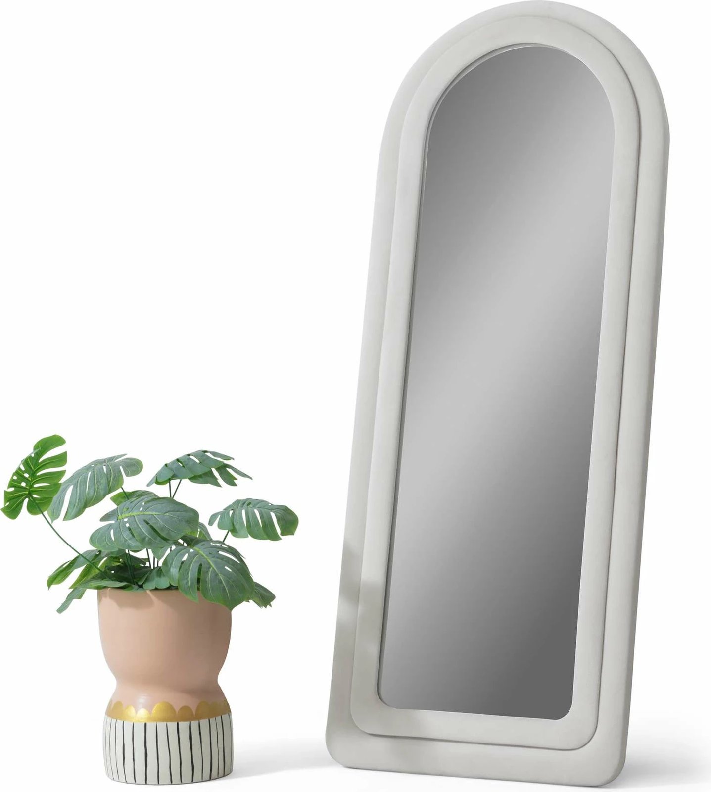 Pasqyrë Cheval, ngjyrë krem, Skye Decor, 65x170cm