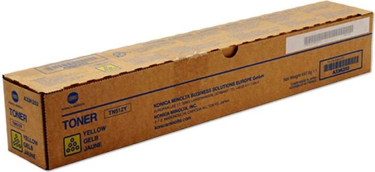 Toner, Konica Minolta TN-512/TN512 TN512Y A33K252 rendiment deri 24,000 faqe, e verdhë