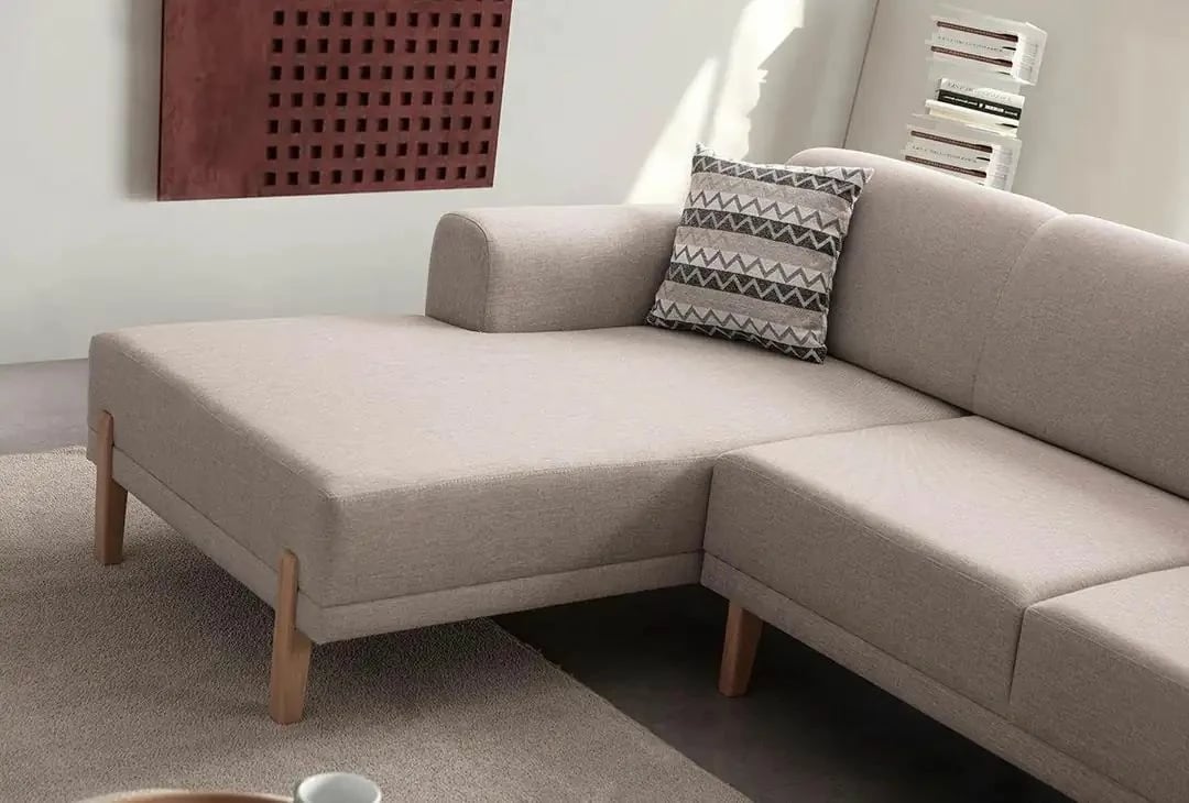 Kënd-sofë krevati Atelier del Sofa, mocha relax majtas, krem