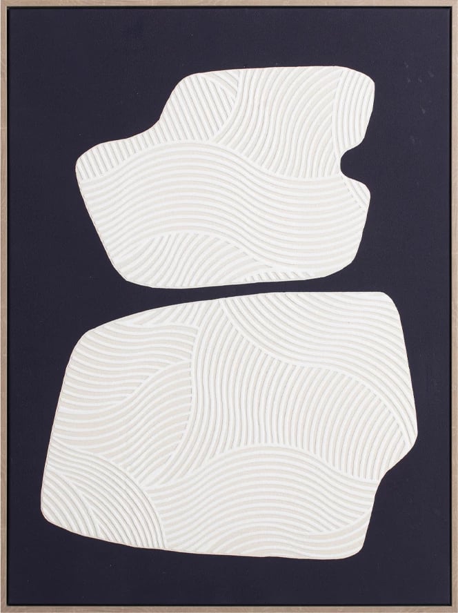 Pikturë dekorative Boundless Art, liri, ngjyrë e zezë, e bardhë, dru natyral, 60x80x5cm