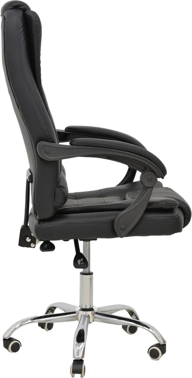 Karrige menaxheri për zyre, ngjyrë e zezë, Toronsi, 60x68x128cm