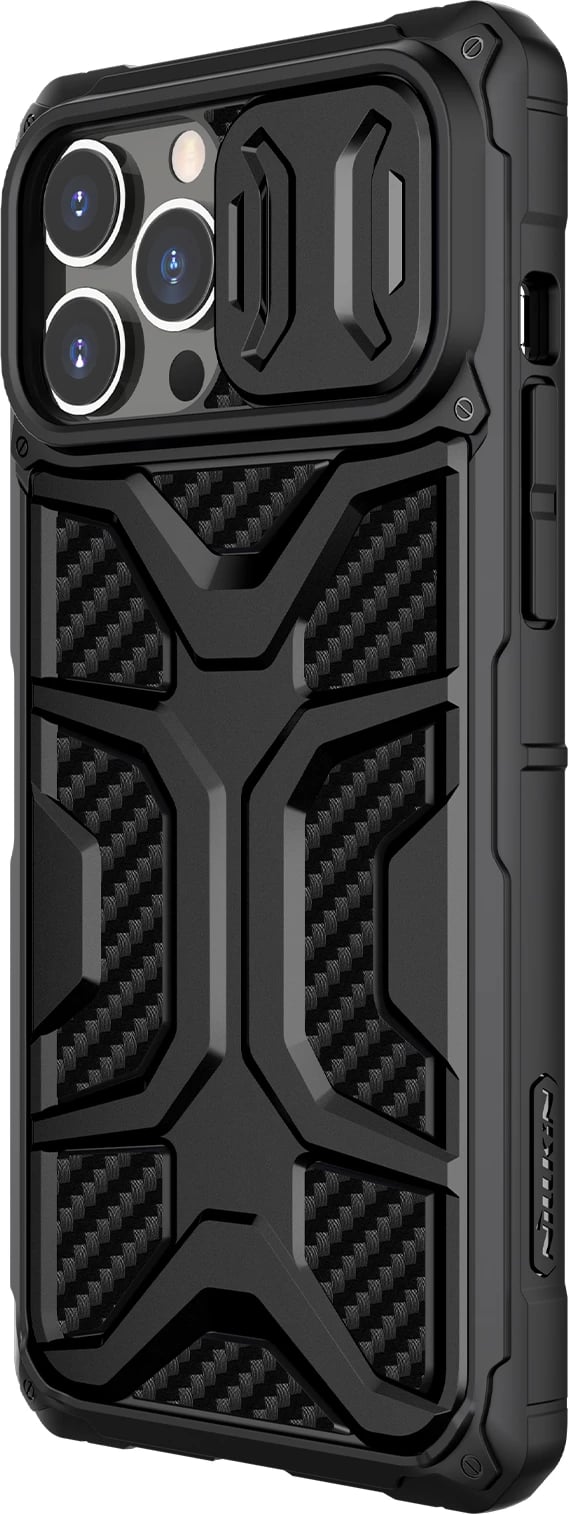 Mbështjellës Nillkin Adventurer Case për iPhone 13 Pro, me kapak kamere, i zi