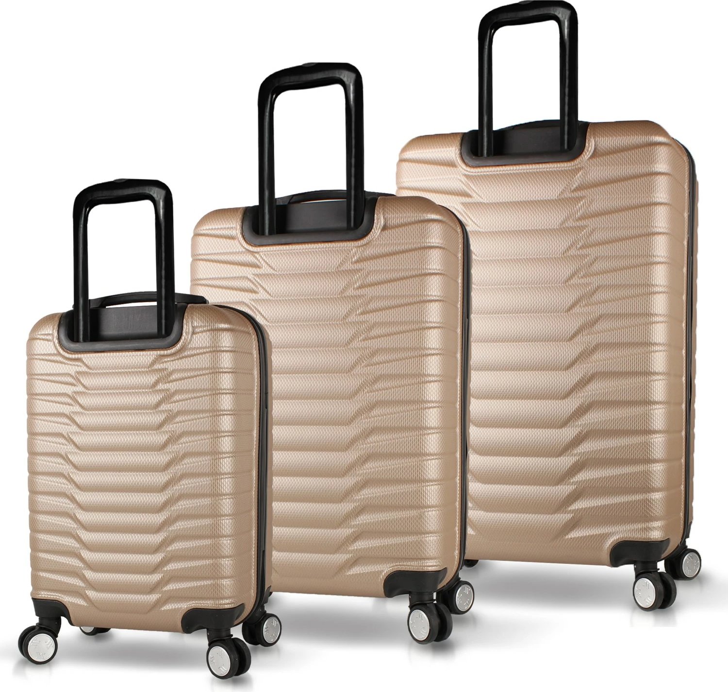 Set valixhesh (3 copë), ngjyrë ari, Zoozie Bags, 5578