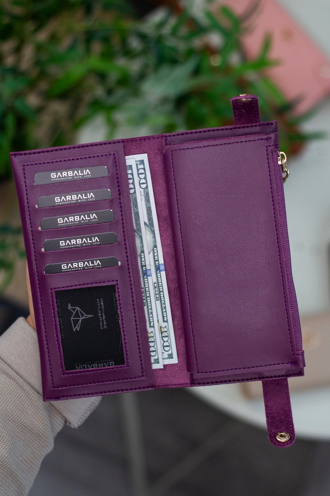 Portofol për gra, Zoozie Bags, ngjyrë damson, Tiran