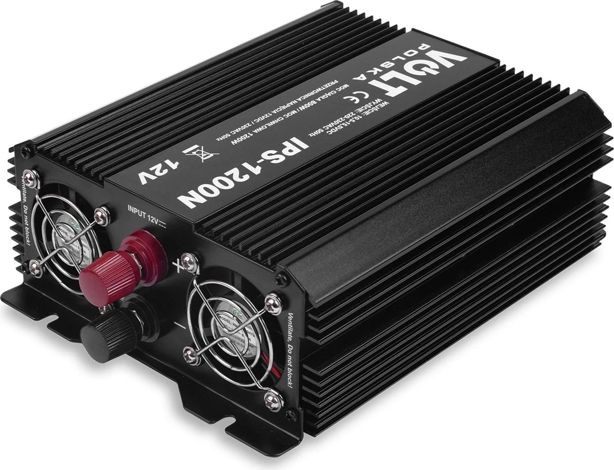 Konvertues tensioni Volt Polska IPS 1200 N, 12V DC në 230V AC, 1200W, i zi
