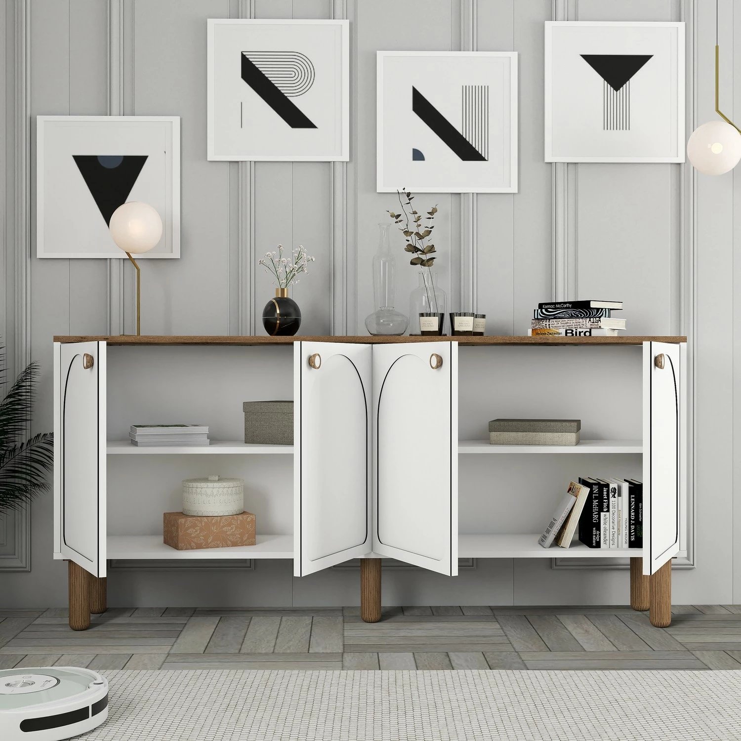 Konsolë Skye Decor, Bohem 848, e bardhë