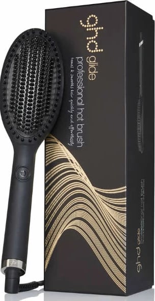 Furçë elektrike për stilim flokësh GHD Glide unisex e zezë