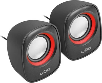 Altoparlantë kompjuteri UGo Tamu S100, 2.0, USB, 3.5mm, zi/kuqe