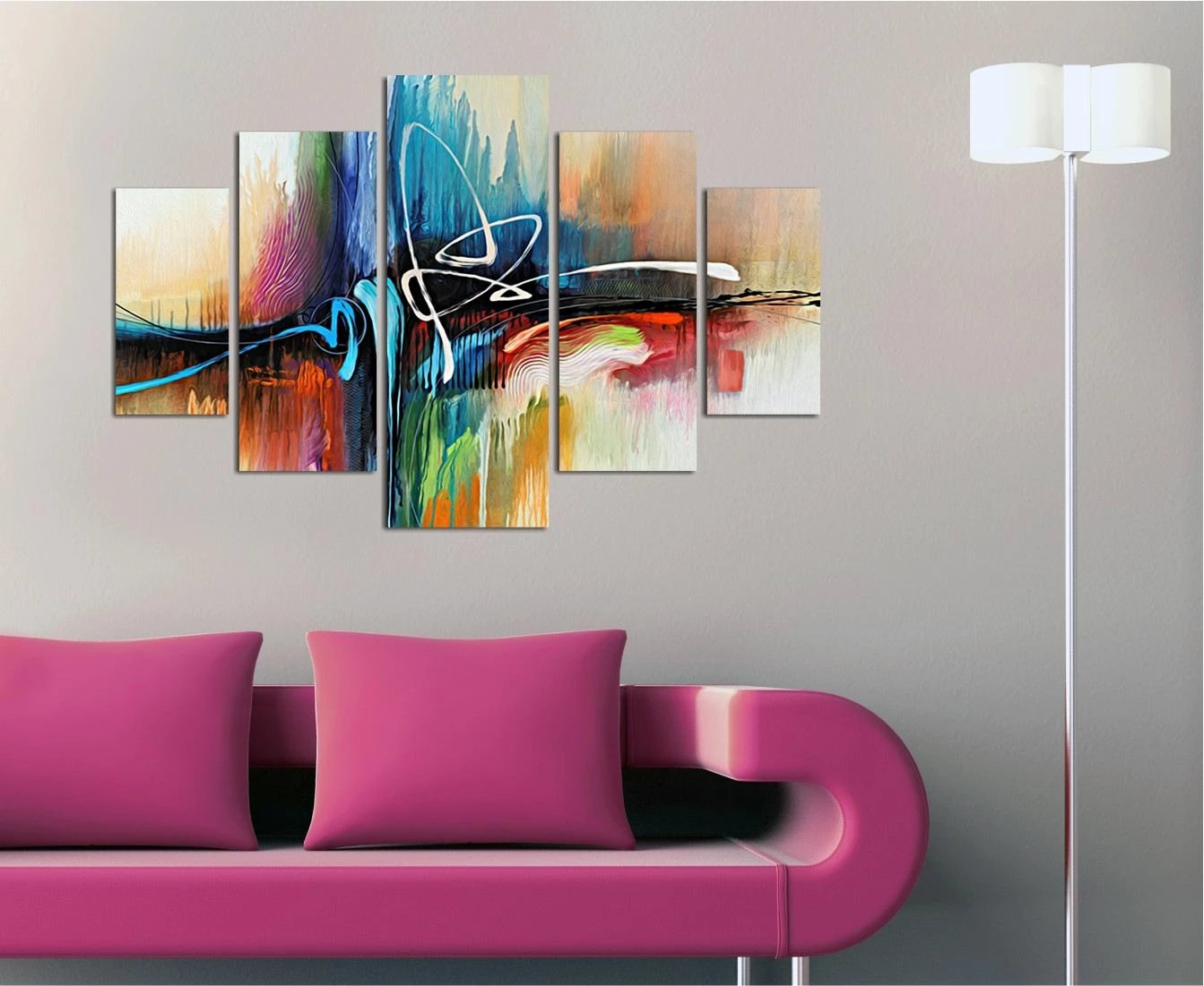 Pikturë dekorative MDF, 5 pjesë, shumëngjyrëshe, Wallity, ST276