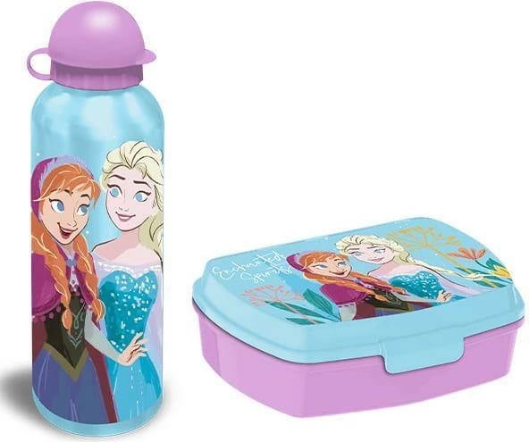 Set enë ushqimi Euroswan Frozen, shishe uji 500ml, shumëngjyrëshe