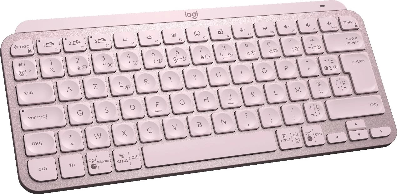 Tastierë wireless Logitech MX Keys Mini, me ndriçim, rozë