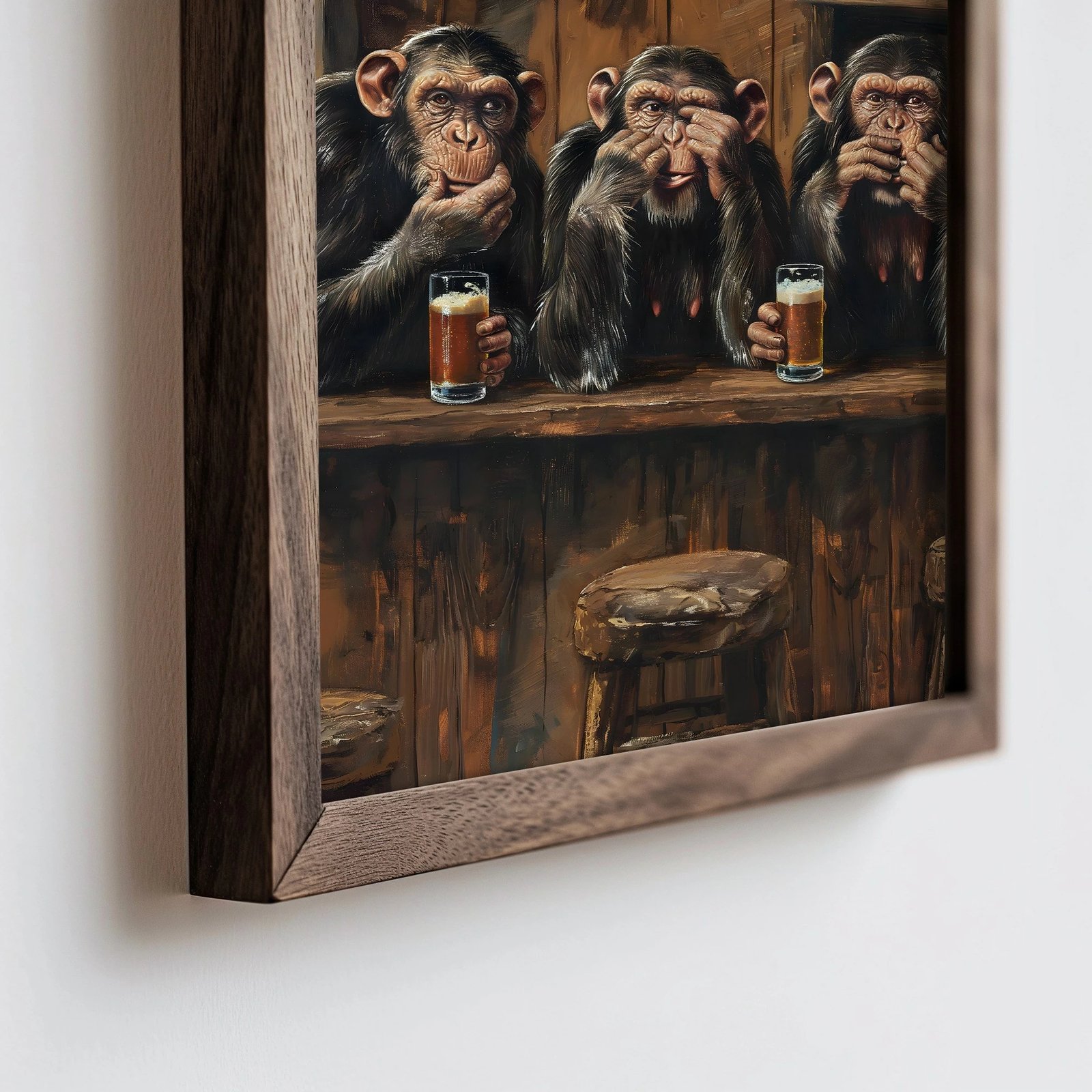 Pikturë dekorative me kornizë MDF, Wallity, shumëngjyrëshe, HUM077, 50x70x3.5cm