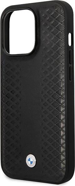 Mbështjellës BMW BMHMP14X22RFGK për iPhone 14 Pro Max 6.7", lëkurë, MagSafe, zi