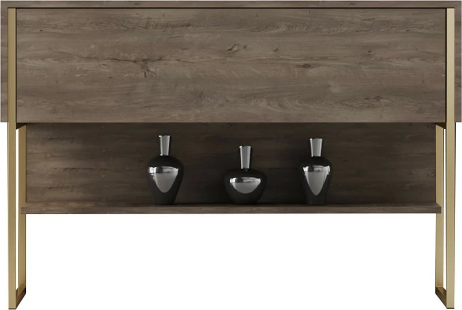 Komodë Hanah Home, Luxe, ngjyrë ari dhe arre